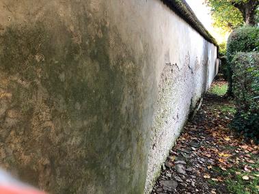 cob wall repairs in lime mortar